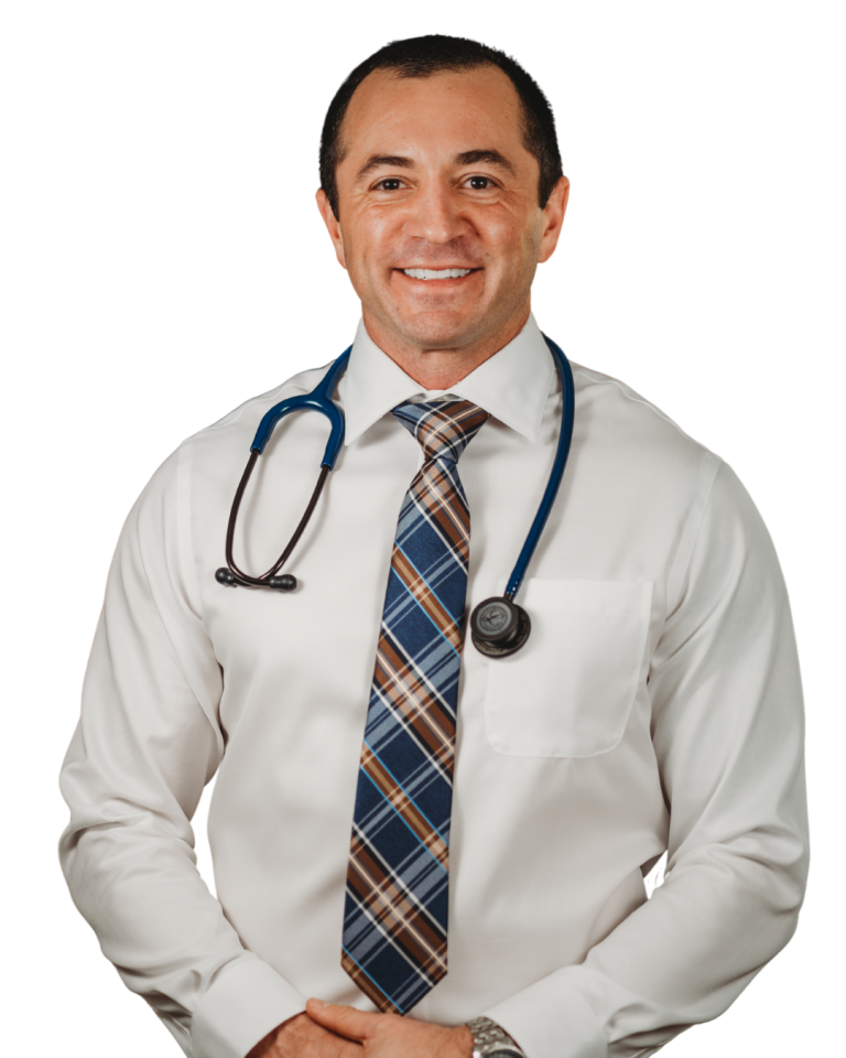 Portrait of Jason, a healthcare professional, on transparent background