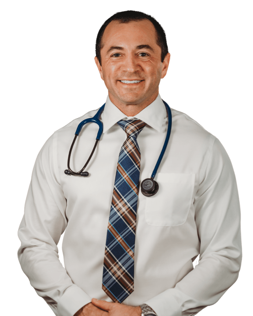 Portrait of Jason, a healthcare professional, on transparent background