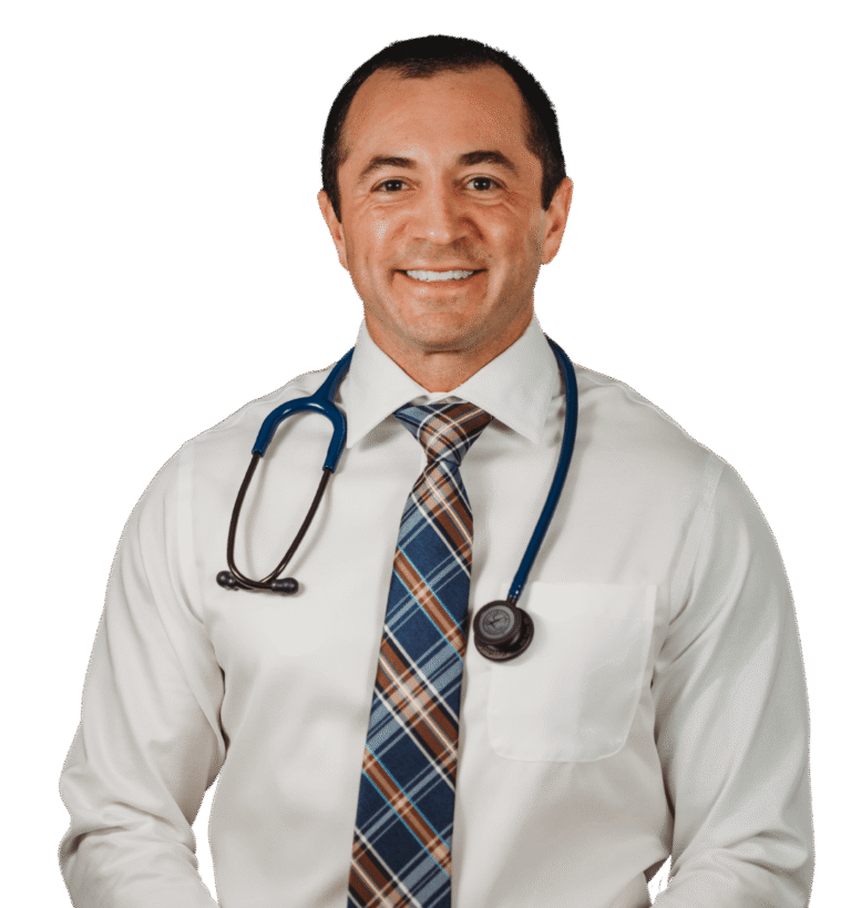 Portrait of Jason, a healthcare professional, on transparent background