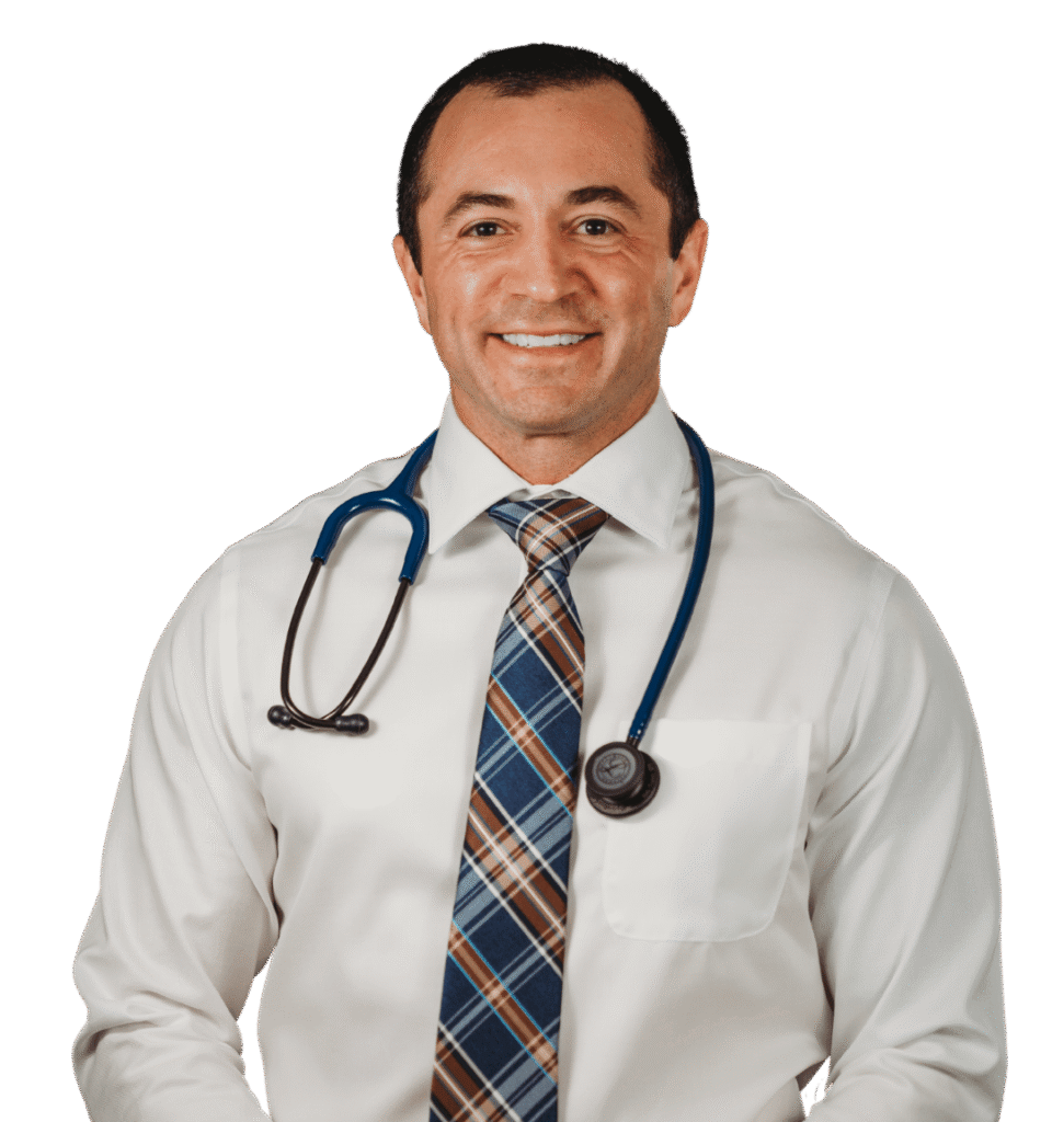 Portrait of Jason, a healthcare professional, on transparent background